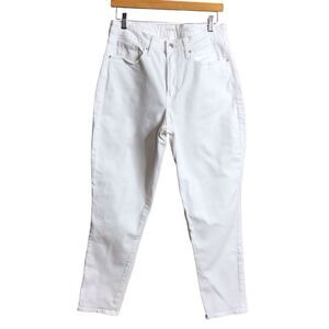 Old Navy Womens High Rise Curvy O. G. Straight White Denim Jeans  Size 12